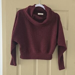 Jolie Burgundy Cowl Neck Sweater